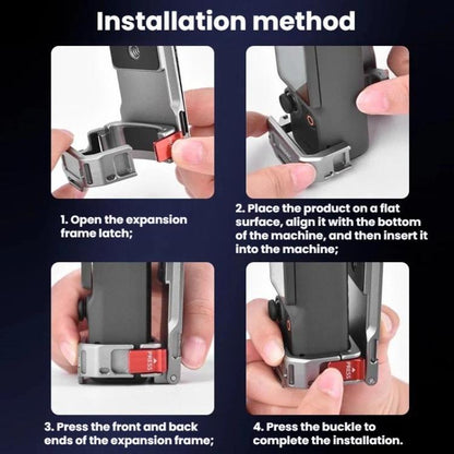 Pour DJI Osmo Pocket 3 / 4 BRDRC Support d'extension de cadre d'adaptateur de base magnétique multifonctionnel, Pour DJI Osmo Pocket 3 / 4 Titanium