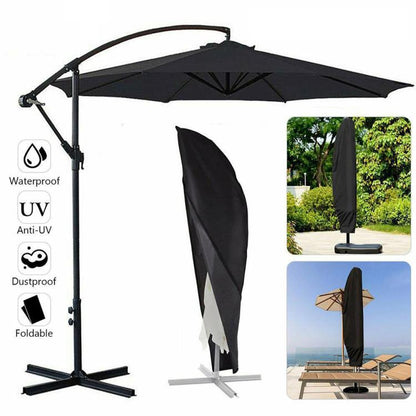 600D Heavy Duty Cantilever Umbrella Cover Large Banana Parasol Cover Fits 9ft to 11ft Umbrellas