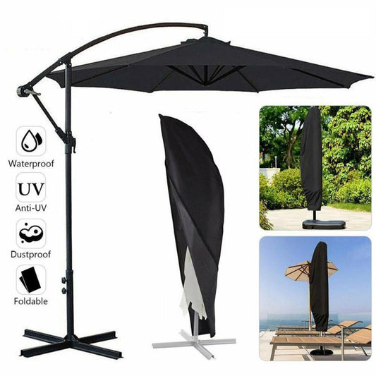 600D Heavy Duty Cantilever Umbrella Cover Large Banana Parasol Cover Fits 9ft to 11ft Umbrellas