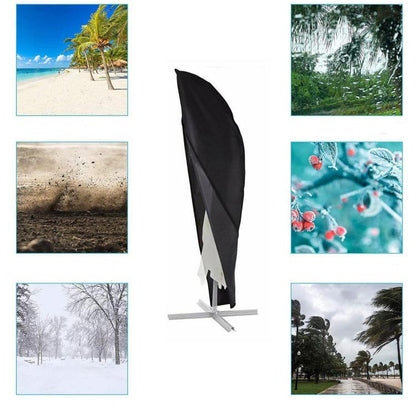600D Heavy Duty Cantilever Umbrella Cover Large Banana Parasol Cover Fits 9ft to 11ft Umbrellas
