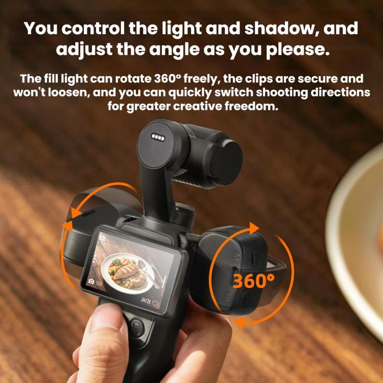 For DJI Osmo Pocket 4 / 3 Flymile Cameras Magnetic Fill Light For