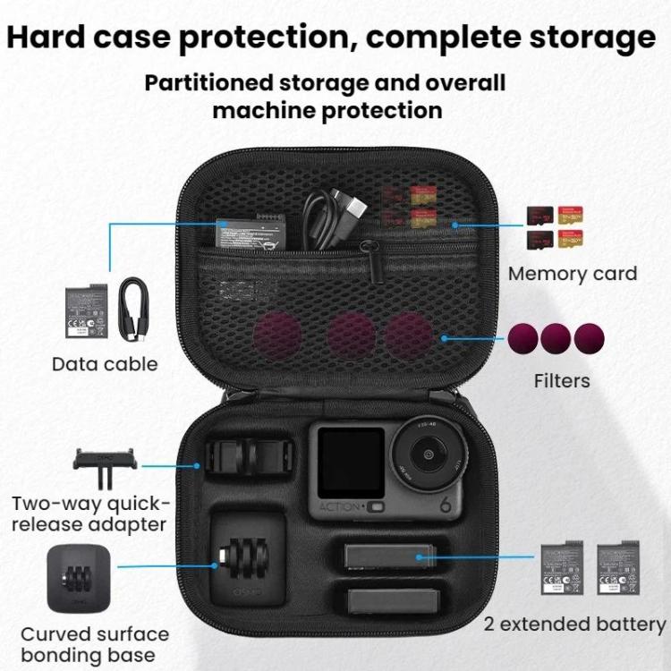 Pour DJI Osmo Action 6 / 5 Pro / 4 BRDRC Étui de transport portable pour appareil photo