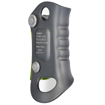 XINDA Poignée d'ascension pour corde d'escalade 8-13 mm, design ergonomique sans poignée, équipement d'escalade pour arboriculteur, spéléologie, SRT, grimpe d'arbres et sauvetage