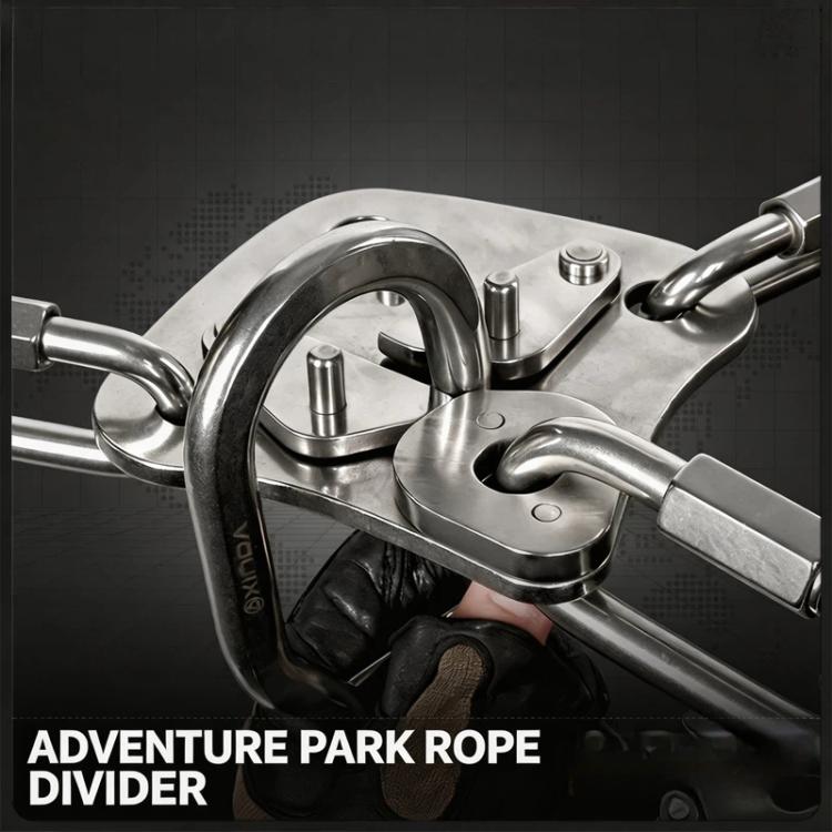 XINDA Continuous Belay System Diverter 304 Stainless Steel Rope Connector for Adventure Parks, Zipline, Vi Ferrata, and High Ropes Courses