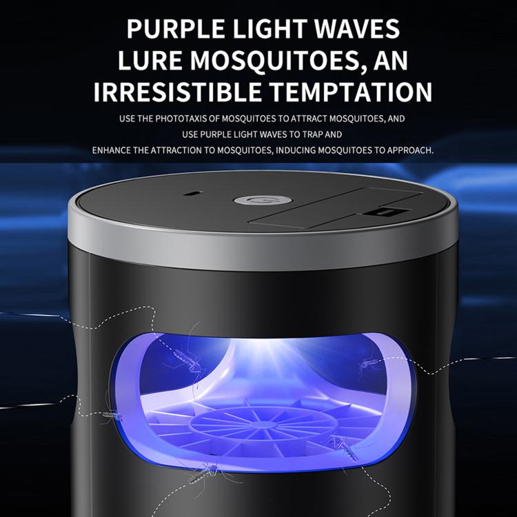 Lampe Anti-Moustiques Intelligente d'Intérieur, Automatique, Veilleuse, Rechargeable sur Secteur et Batterie, Choc par Aspiration