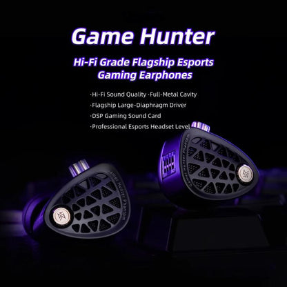 KZ Phantom Hi-Fi-grade Audio Gaming 1.2m Wired Earphones, 3.5mm Standard, 3.5mm With Mic, Type-C Sound Card