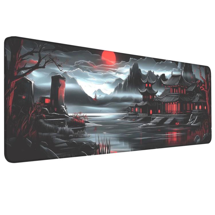 Stain-Resistant Ancient Landscape Mouse Pad, E-Sports Gaming Keyboard Desk Mat, 30 x 60 x 0.2cm, 30 x 60 x 0.3cm, 30 x 70 x 0.2cm, 30 x 70 x 0.3cm, 30 x 80 x 0.2cm, 30 x 80 x 0.3cm, 40 x 90 x 0.2cm, 40 x 90 x 0.3cm