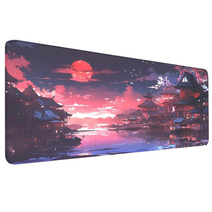 Stain-Resistant Ancient Landscape Mouse Pad, E-Sports Gaming Keyboard Desk Mat, 30 x 60 x 0.2cm, 30 x 60 x 0.3cm, 30 x 70 x 0.2cm, 30 x 70 x 0.3cm, 30 x 80 x 0.2cm, 30 x 80 x 0.3cm, 40 x 90 x 0.2cm, 40 x 90 x 0.3cm