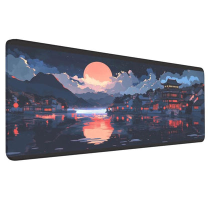 Stain-Resistant Ancient Landscape Mouse Pad, E-Sports Gaming Keyboard Desk Mat, 30 x 60 x 0.2cm, 30 x 60 x 0.3cm, 30 x 70 x 0.2cm, 30 x 70 x 0.3cm, 30 x 80 x 0.2cm, 30 x 80 x 0.3cm, 40 x 90 x 0.2cm, 40 x 90 x 0.3cm