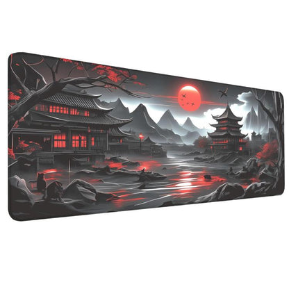 Stain-Resistant Ancient Landscape Mouse Pad, E-Sports Gaming Keyboard Desk Mat, 30 x 60 x 0.2cm, 30 x 60 x 0.3cm, 30 x 70 x 0.2cm, 30 x 70 x 0.3cm, 30 x 80 x 0.2cm, 30 x 80 x 0.3cm, 40 x 90 x 0.2cm, 40 x 90 x 0.3cm