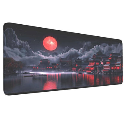 Stain-Resistant Ancient Landscape Mouse Pad, E-Sports Gaming Keyboard Desk Mat, 30 x 60 x 0.2cm, 30 x 60 x 0.3cm, 30 x 70 x 0.2cm, 30 x 70 x 0.3cm, 30 x 80 x 0.2cm, 30 x 80 x 0.3cm, 40 x 90 x 0.2cm, 40 x 90 x 0.3cm