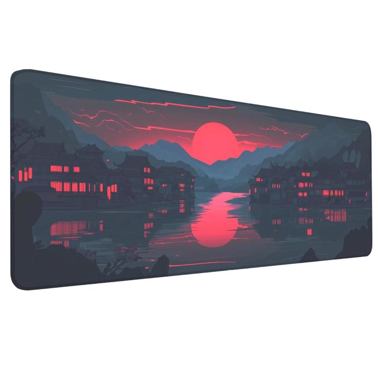 Stain-Resistant Ancient Landscape Mouse Pad, E-Sports Gaming Keyboard Desk Mat, 30 x 60 x 0.2cm, 30 x 60 x 0.3cm, 30 x 70 x 0.2cm, 30 x 70 x 0.3cm, 30 x 80 x 0.2cm, 30 x 80 x 0.3cm, 40 x 90 x 0.2cm, 40 x 90 x 0.3cm