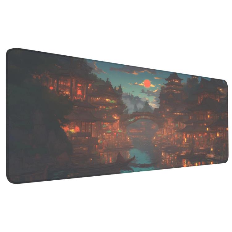 Stain-Resistant Ancient Landscape Mouse Pad, E-Sports Gaming Keyboard Desk Mat, 30 x 60 x 0.2cm, 30 x 60 x 0.3cm, 30 x 70 x 0.2cm, 30 x 70 x 0.3cm, 30 x 80 x 0.2cm, 30 x 80 x 0.3cm, 40 x 90 x 0.2cm, 40 x 90 x 0.3cm