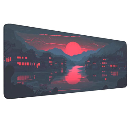 Stain-Resistant Ancient Landscape Mouse Pad, E-Sports Gaming Keyboard Desk Mat, 30 x 60 x 0.2cm, 30 x 60 x 0.3cm, 30 x 70 x 0.2cm, 30 x 70 x 0.3cm, 30 x 80 x 0.2cm, 30 x 80 x 0.3cm, 40 x 90 x 0.2cm, 40 x 90 x 0.3cm