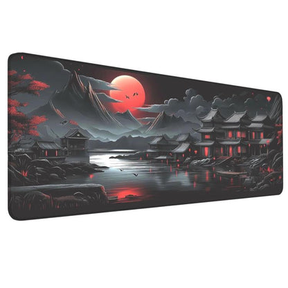 Stain-Resistant Ancient Landscape Mouse Pad, E-Sports Gaming Keyboard Desk Mat, 30 x 60 x 0.2cm, 30 x 60 x 0.3cm, 30 x 70 x 0.2cm, 30 x 70 x 0.3cm, 30 x 80 x 0.2cm, 30 x 80 x 0.3cm, 40 x 90 x 0.2cm, 40 x 90 x 0.3cm