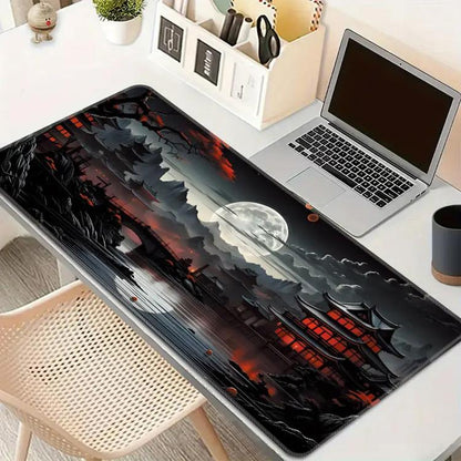 Stain-Resistant Ancient Landscape Mouse Pad, E-Sports Gaming Keyboard Desk Mat, 30 x 60 x 0.2cm, 30 x 60 x 0.3cm, 30 x 70 x 0.2cm, 30 x 70 x 0.3cm, 30 x 80 x 0.2cm, 30 x 80 x 0.3cm, 40 x 90 x 0.2cm, 40 x 90 x 0.3cm