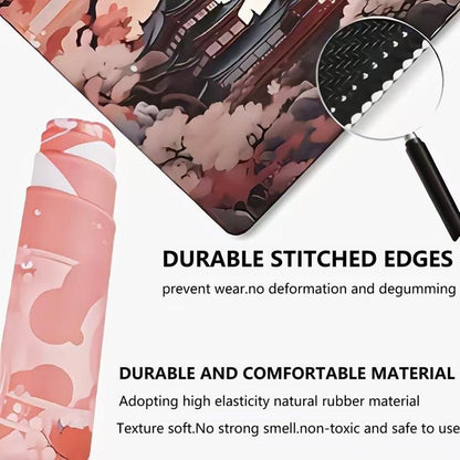 Stain-Resistant Ancient Landscape Mouse Pad, E-Sports Gaming Keyboard Desk Mat, 30 x 60 x 0.2cm, 30 x 60 x 0.3cm, 30 x 70 x 0.2cm, 30 x 70 x 0.3cm, 30 x 80 x 0.2cm, 30 x 80 x 0.3cm, 40 x 90 x 0.2cm, 40 x 90 x 0.3cm