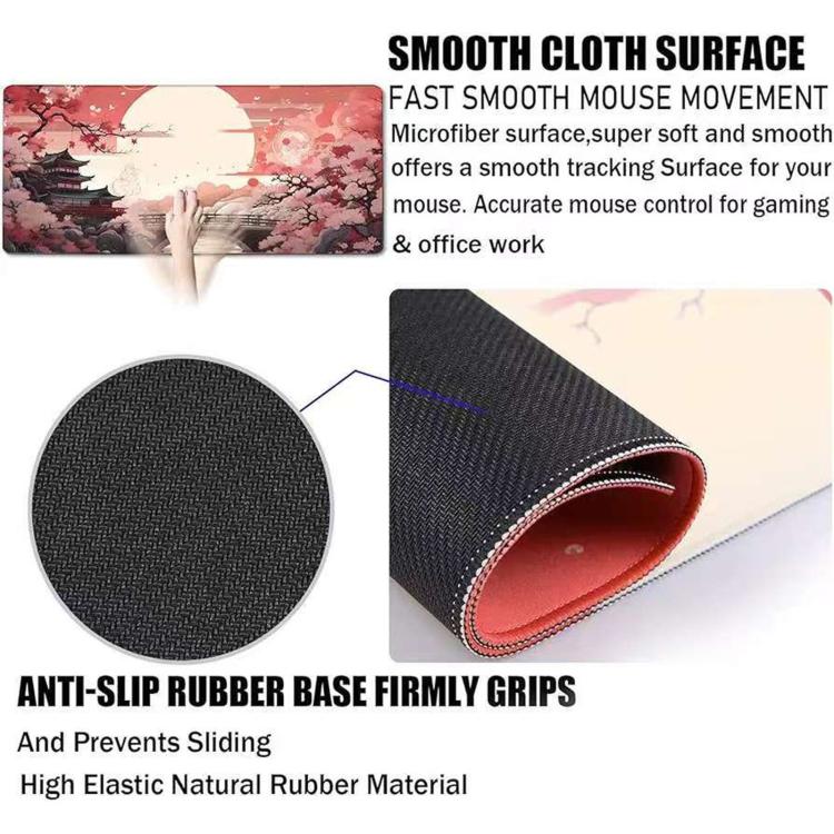 Stain-Resistant Ancient Landscape Mouse Pad, E-Sports Gaming Keyboard Desk Mat, 30 x 60 x 0.2cm, 30 x 60 x 0.3cm, 30 x 70 x 0.2cm, 30 x 70 x 0.3cm, 30 x 80 x 0.2cm, 30 x 80 x 0.3cm, 40 x 90 x 0.2cm, 40 x 90 x 0.3cm