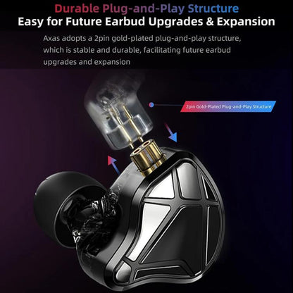 KZ Axas FPS 1.2m Wired Gaming Earphones, 3.5mm Standard White, 3.5mm With Mic White, Type-C Sound Card White, 3.5mm Standard Black, 3.5mm With Mic Black, Type-C Sound Card Black