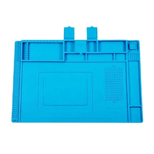 Tapis de soudage magnétique en silicone résistant à la chaleur pour la réparation électronique, 17.7 x 11.8 cm