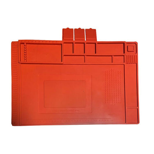 Tapis de soudage magnétique en silicone résistant à la chaleur pour la réparation électronique, 17.7 x 11.8 cm
