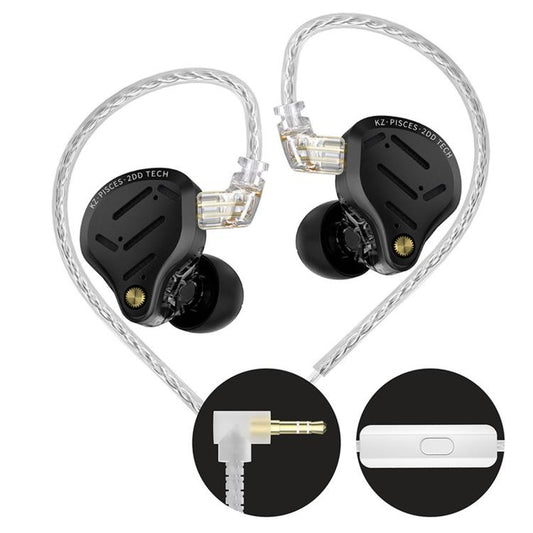 KZ Pisces Dual-driver Dynamic HiFi 1.2m Wired Earphones, 3.5mm Original Sound Standard, 3.5mm Original Sound With Mic, 3.5mm Tuning Standard, 3.5mm Tuning With Mic, Original Sound Type-C Sound Card, Tuning Type-C Sound Card