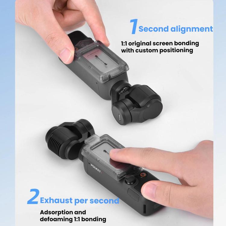 Pour applicateur de protection d'écran en verre trempé AR BRDRC DJI Osmo Pocket 4 / 3