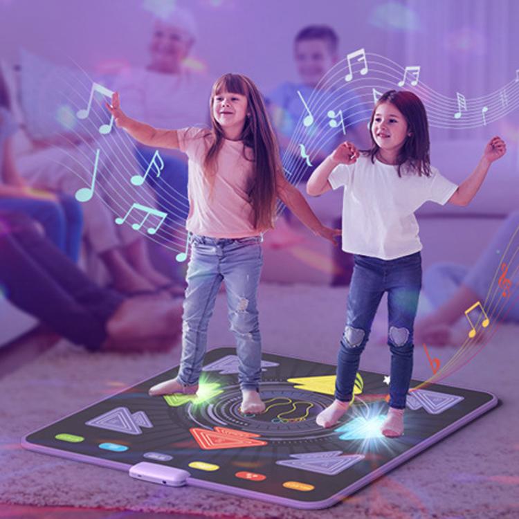 Maison Sports Enfants Tapis de danse lumineux, Machine de danse musicale sans fil de fitness