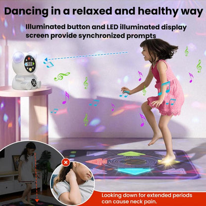 Maison Sports Enfants Tapis de danse lumineux, Machine de danse musicale sans fil de fitness