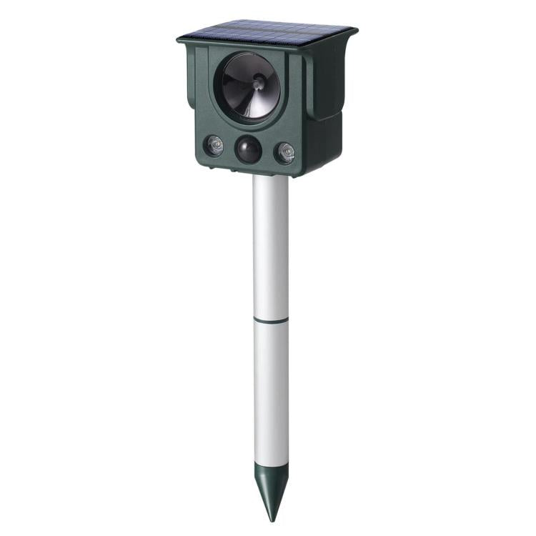 Infrared Sensor LED Strobe Ultrasonic Solar-Powered Animal Repellent