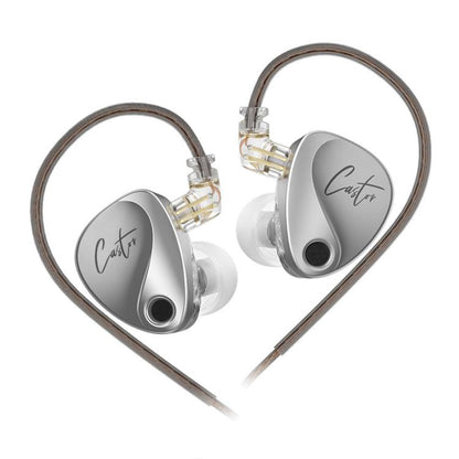 KZ-Castor Adjustable Dual-Driver In-Ear 1.2m Wired Earphones, No Mic, With Mic, Enhanced Bass No Mic, Enhanced Bass With Mic