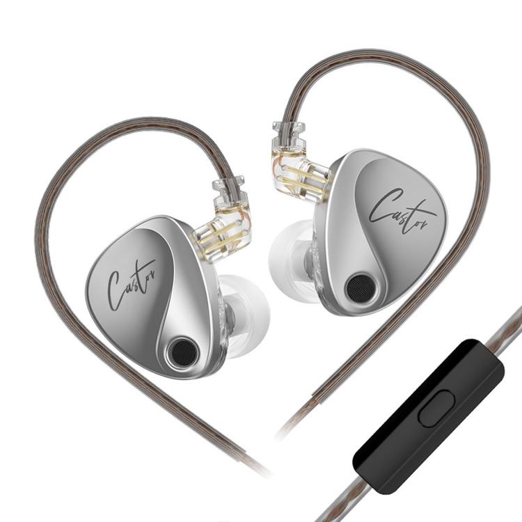 KZ-Castor Adjustable Dual-Driver In-Ear 1.2m Wired Earphones, No Mic, With Mic, Enhanced Bass No Mic, Enhanced Bass With Mic