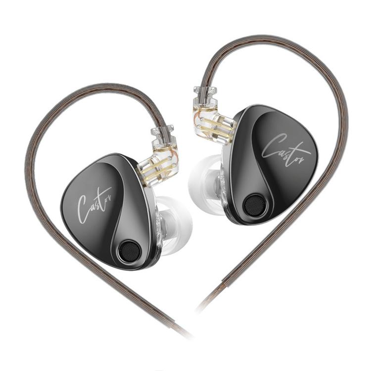 KZ-Castor Adjustable Dual-Driver In-Ear 1.2m Wired Earphones, No Mic, With Mic, Enhanced Bass No Mic, Enhanced Bass With Mic