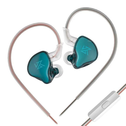 KZ-EDCX Dynamic In-Ear 1.2m Wired Earphones, Gray Standard, Gray With Mic, Green Standard, Green With Mic