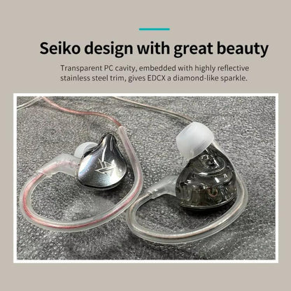 KZ-EDCX Dynamic In-Ear 1.2m Wired Earphones, Gray Standard, Gray With Mic, Green Standard, Green With Mic