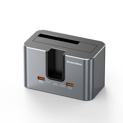Blueendless HD01SN Dual Bay Docking Station For M.2 NVMe/SATA SSD And 2.5/3.5 SATA HDD, 10Gbps Multi-Drive Reader With 2 USB Hub Ports, Support 28TB, US Plug, EU Plug, UK Plug