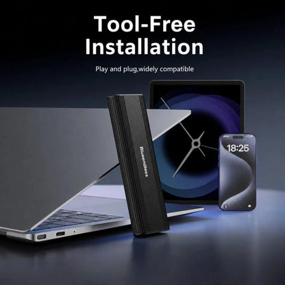 SSD Enclosure 10Gbps Aluminum USB-C 3.2 Solid State Drives, Supports Max 8TB, Blueendless 2821N M.2 NVME, Blueendless 2821SN M.2 NVME / SATA
