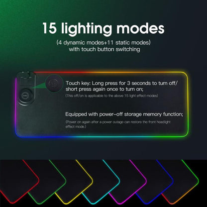 3 In 1 Magnetic Wireless Charging Station RGB Mouse Pad 15W Fast Wireless Charger Desk Mat For Phone, Watch, AirPods