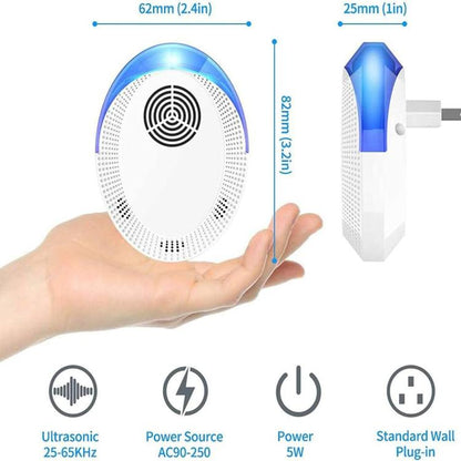 Répulsif intelligent ultrasonique anti-moustiques et souris, Répulsif anti-cafards domestique pour salon, chambre et cuisine, Prise US, Prise UK, Prise EU