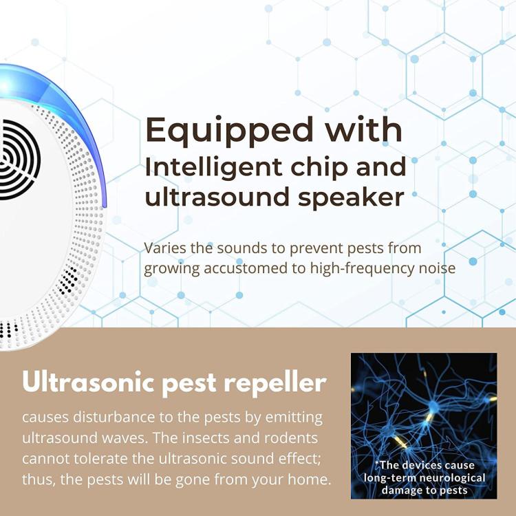 Répulsif intelligent ultrasonique anti-moustiques et souris, Répulsif anti-cafards domestique pour salon, chambre et cuisine, Prise US, Prise UK, Prise EU