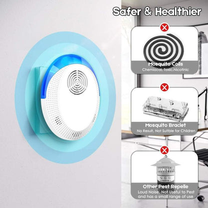 Répulsif intelligent ultrasonique anti-moustiques et souris, Répulsif anti-cafards domestique pour salon, chambre et cuisine, Prise US, Prise UK, Prise EU
