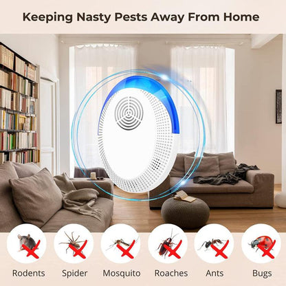 Répulsif intelligent ultrasonique anti-moustiques et souris, Répulsif anti-cafards domestique pour salon, chambre et cuisine, Prise US, Prise UK, Prise EU