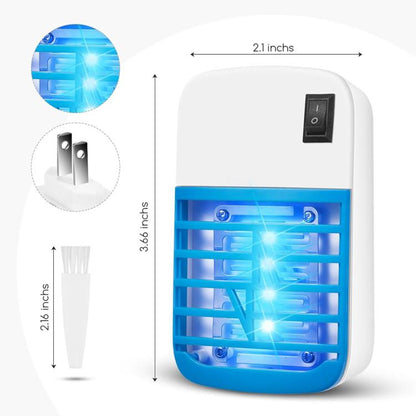 Lampe anti-moustiques électrique haute puissance, lampe anti-moustiques murale à LED silencieuse, prise américaine