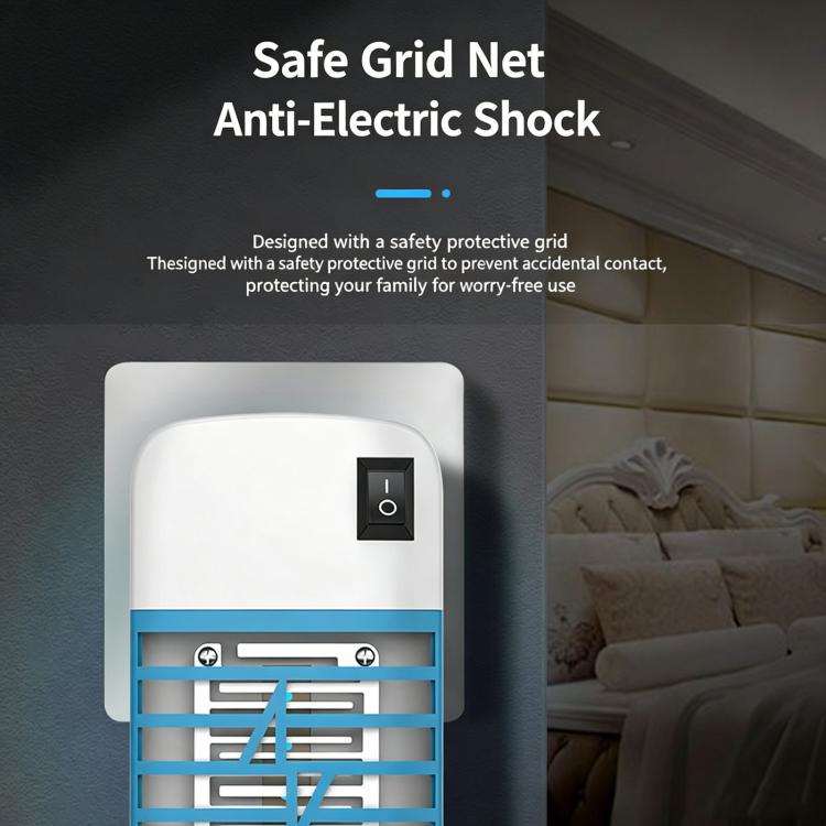 Lampe anti-moustiques électrique haute puissance, lampe anti-moustiques murale à LED silencieuse, prise américaine