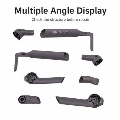 For DJI Mini 5 Pro Drone Arm Shells Repair Parts, Left Front Empty Boom Shell, Right Front Empty Boom Shell, Left Rear Empty Boom Shell, Right Rear Empty Boom Shell, Single Boom Shell Left Front, Single Boom Shell Right Front, Single Boom Shell Left Re...
