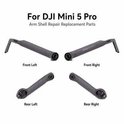 For DJI Mini 5 Pro Drone Arm Shells Repair Parts, Left Front Empty Boom Shell, Right Front Empty Boom Shell, Left Rear Empty Boom Shell, Right Rear Empty Boom Shell, Single Boom Shell Left Front, Single Boom Shell Right Front, Single Boom Shell Left Re...
