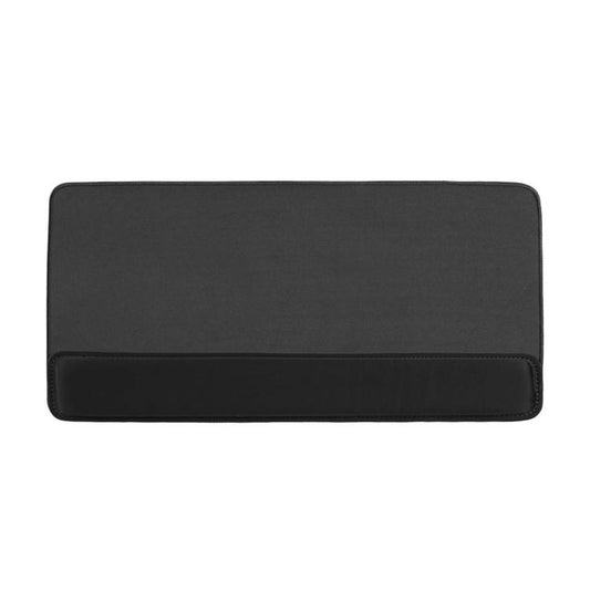 Large Integrated Wrist Rest Mouse Pad & Desk Mat, Office Gaming Wrist Support Keyboard Hand Rest, Large Black, Large Black Red Side