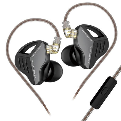 KZ-ZVX Dynamic In-Ear 1.2m Wired Earphones Deep Bass Hi-Fi Monitoring Earphones, Silver Standard, Silver With Mic, Black Standard, Black With Mic