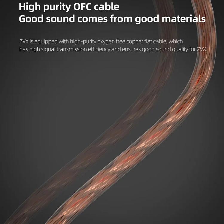 KZ-ZVX Dynamic In-Ear 1.2m Wired Earphones Deep Bass Hi-Fi Monitoring Earphones, Silver Standard, Silver With Mic, Black Standard, Black With Mic