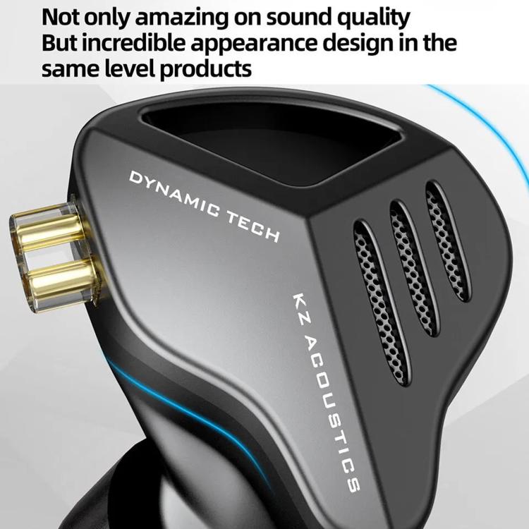 KZ-ZVX Dynamic In-Ear 1.2m Wired Earphones Deep Bass Hi-Fi Monitoring Earphones, Silver Standard, Silver With Mic, Black Standard, Black With Mic